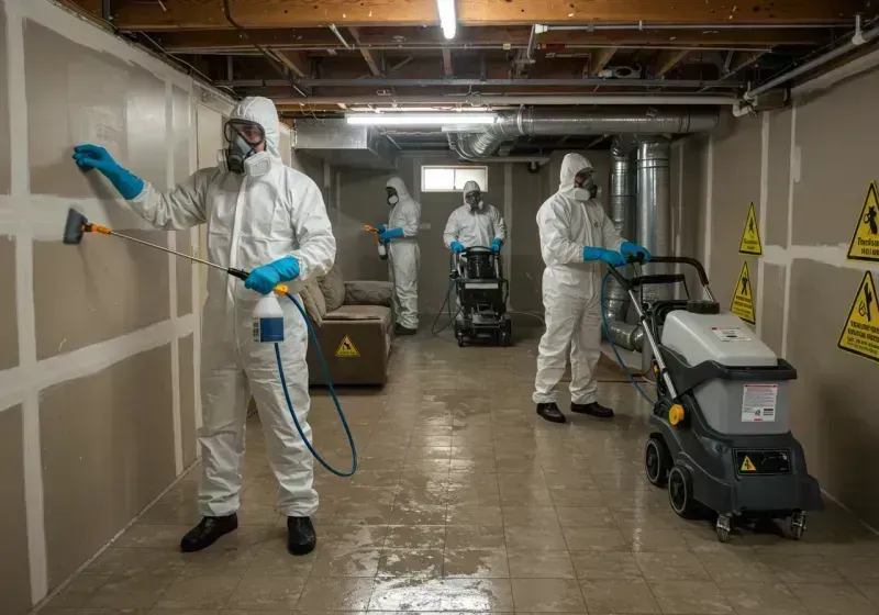 Basement Moisture Removal and Structural Drying process in Millcreek, UT